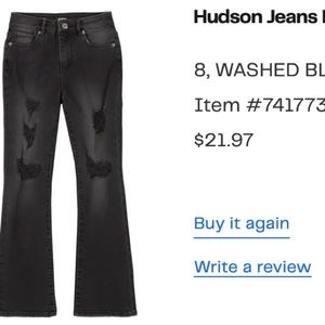 Hudson Jean Kids’ Distressed High Waist Flare Jeans (Big Kid)